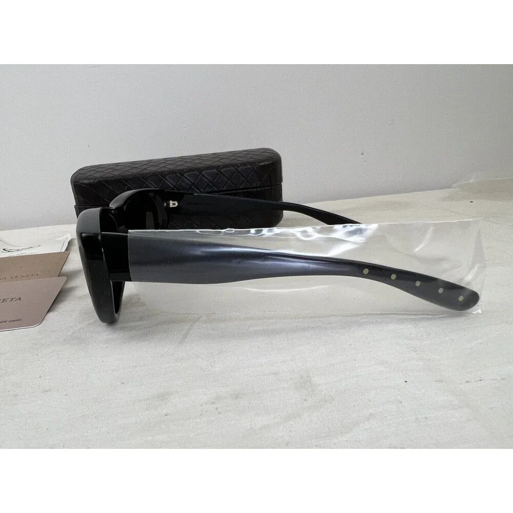 New BOTTEGA VENETA BV186/S BLACK Cat Eyes SUNGLASSES 54-16-135mm‎ W Leather Case